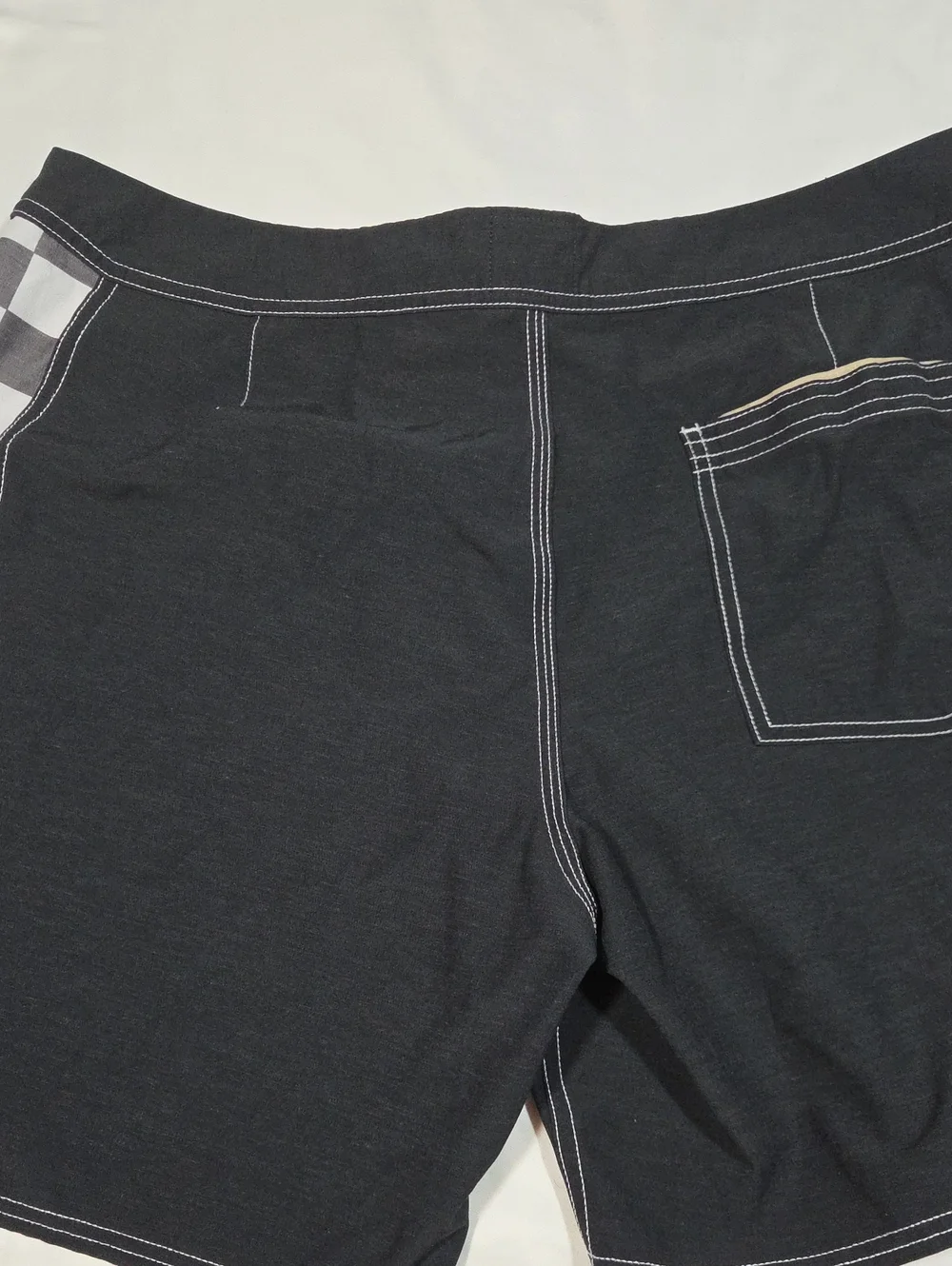 Quiksilver Black And Checkered Board Shorts Size 36
